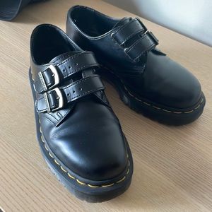 Gently used Dr. Martens double buckle shoes. Size 37